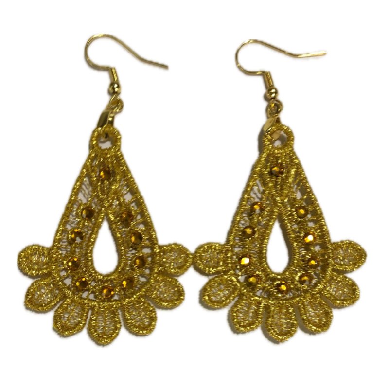 Gold Metallic Fashion Earrings