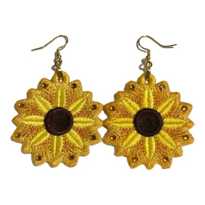 Yellow Sunflower Earrings