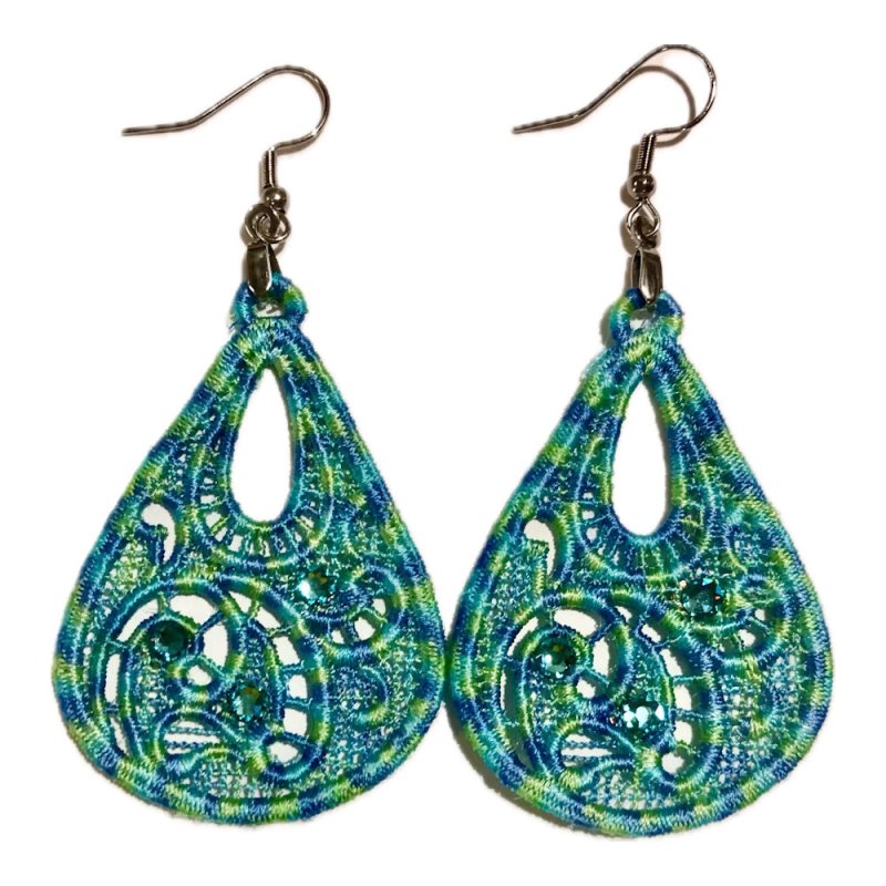 Peacock Droplet Earrings