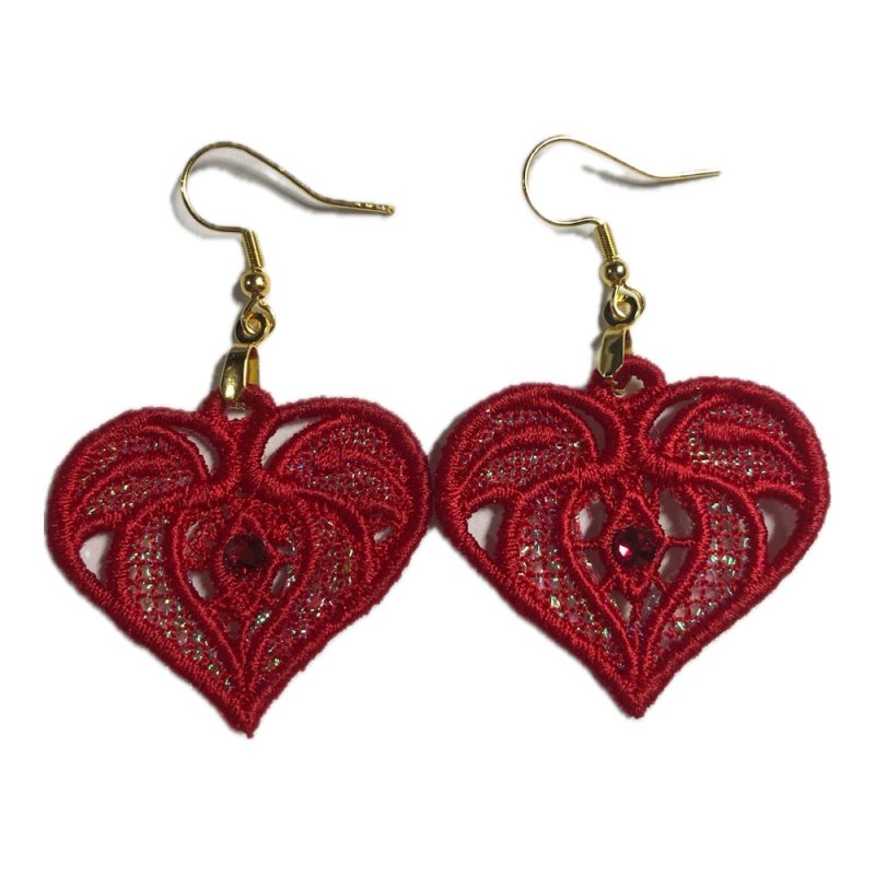 Red Heart Earrings