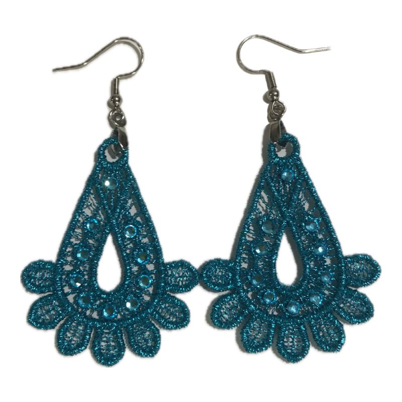 Turquoise Metallic Fashion Earrings